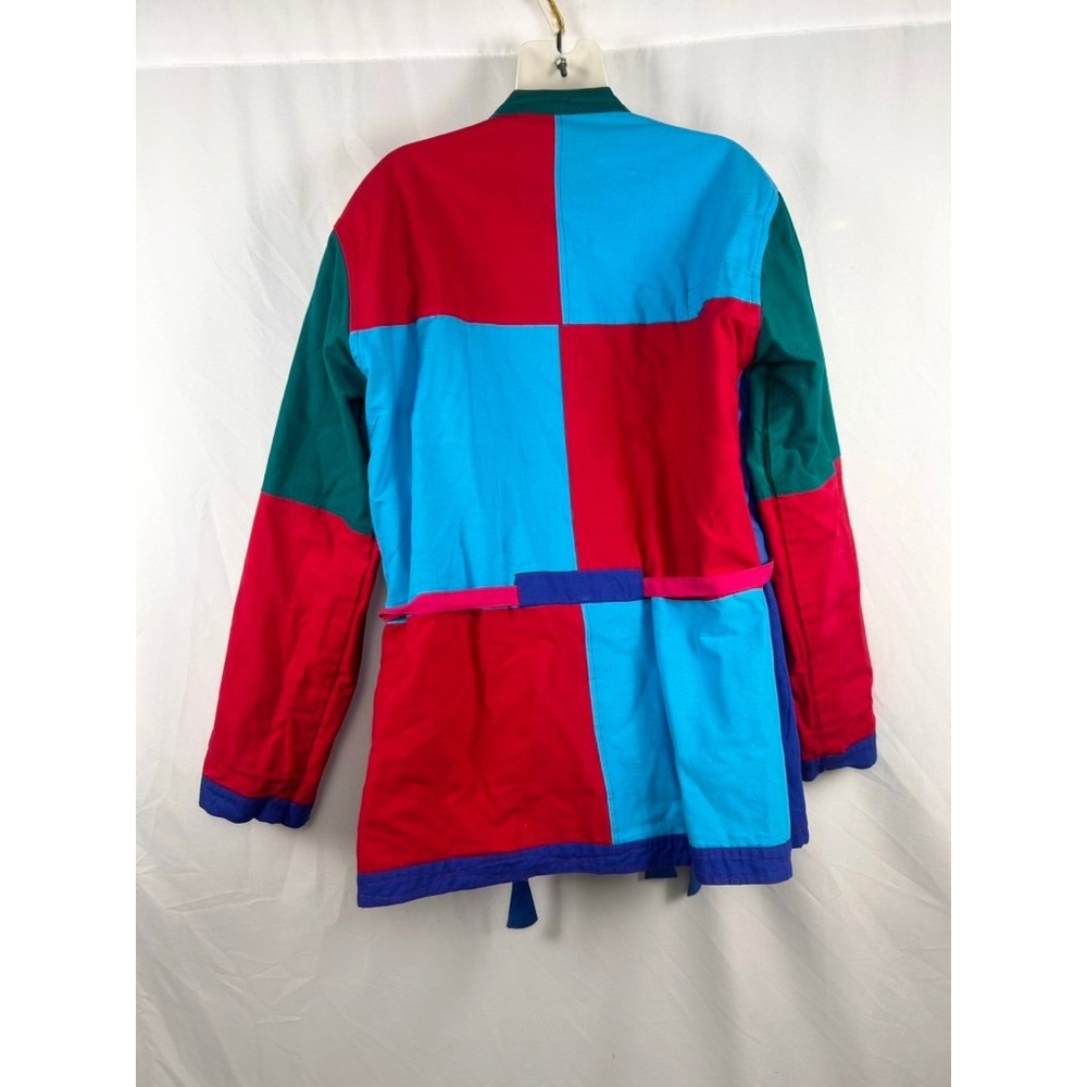 Vintage 80s Reversible Artisan Patchwork / Block … - image 5